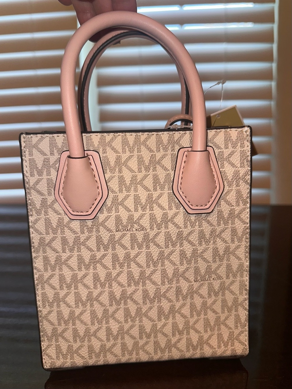 Michael Kors Pink Mini Mercer Signature Convertible Tote Bag - Picture 4 of 5